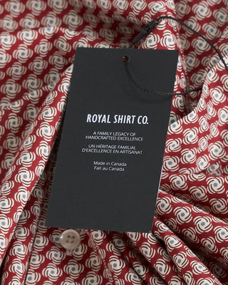 Blazer x Royal Shirt Twister Print Cotton Short Sleeve Shirt Red  5