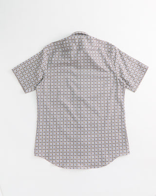 Blazer x Royal Shirt Circles  Stars Print Cotton Short Sleeve Shirt Beige  4