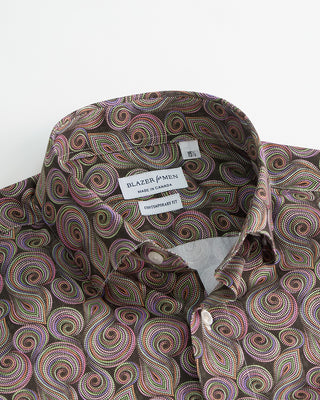 Blazer x Royal Shirt Whimsical Dots Printed Poplin Cotton Short Sleeve Shirt Multi  1