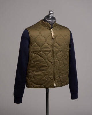 Manifattura Ceccarelli 7918 Dk Quilted Vest Olive 1