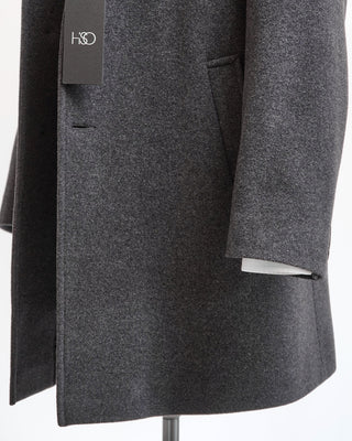 HiSo Charcoal Wool  Cashmere Hybrid Topcoat Charcoal  1