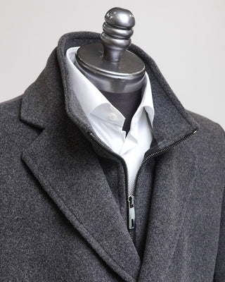 HiSo Charcoal Wool  Cashmere Hybrid Topcoat Charcoal  3