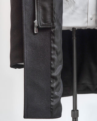 HiSo Black Wool  Cashmere Hybrid Topcoat Black  6