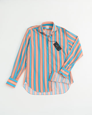 Giglio Bold Stripe Shirt Turquoise 1