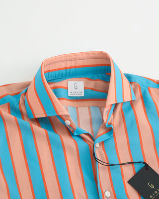 Giglio Bold Stripe Shirt Turquoise 1 3