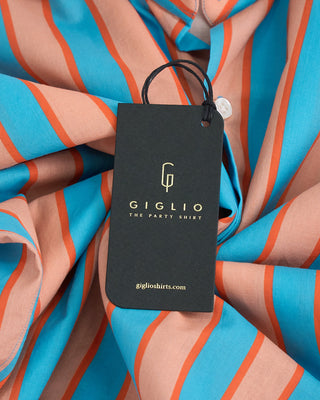 Giglio Bold Stripe Shirt Turquoise 1 5