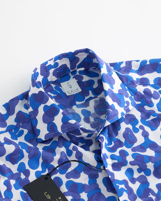 Giglio Abstract Stains Shirt Blue  1