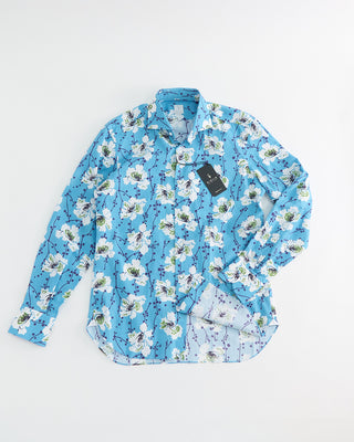 SKY1142 Giglio Poppy Print Shirt Blue Tortoise 1