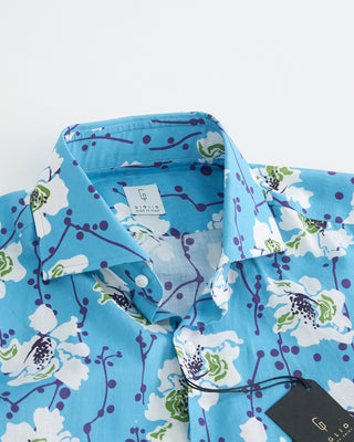 SKY1142 Giglio Poppy Print Shirt Blue Tortoise 1 3