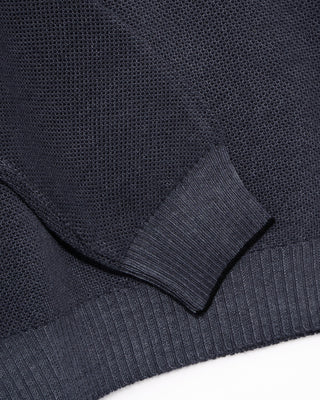 Fedeli 100% Merino Wool Quarter Zip Sweater Blue 8 4892