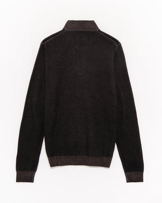 Fedeli 100% Merino Wool Quarter Zip Sweater Brown 17 4897