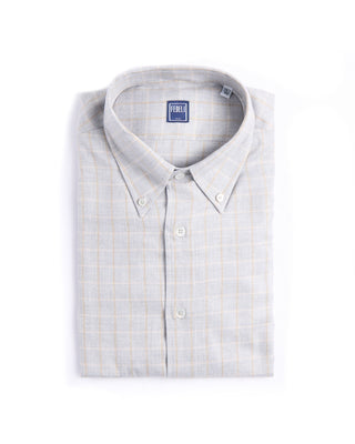 Fedeli Ultrasoft Flannel Button Down Shirt Light Blue 4292