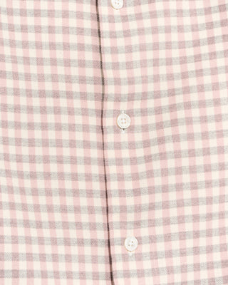 Fedeli Ultrasoft Flannel Button Down Shirt Pink 3 4717