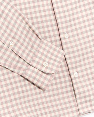 Fedeli Ultrasoft Flannel Button Down Shirt Pink 5 4718