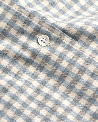 Fedeli Ultrasoft Flannel Button Down Shirt Blue 2 4134