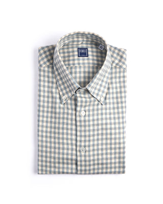 Fedeli Ultrasoft Flannel Button Down Shirt Blue 3 4282
