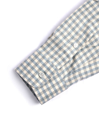 Fedeli Ultrasoft Flannel Button Down Shirt Blue 4 4283