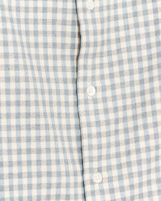 Fedeli Ultrasoft Flannel Button Down Shirt Blue 7 4729