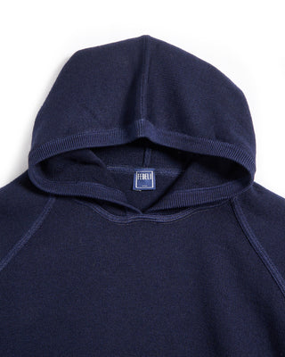 Fedeli 100% Merino Wool Raglan Hoodie Blue 2 6096