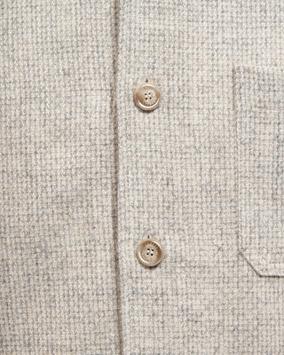 Fedeli Alpaca Wool Chester Shirt Jacket Heather Grey 3 5299