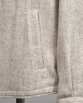 Fedeli Alpaca Wool Chester Shirt Jacket Heather Grey 4 5298