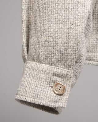 Fedeli Alpaca Wool Chester Shirt Jacket Heather Grey 5 5301