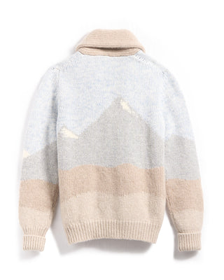 Fedeli The Baitone 100% Cashmere Slopes Intarsia Cardigan Light Blue 6 5556