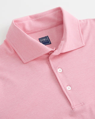 Fedeli Techno Jersey Polo Pink  1