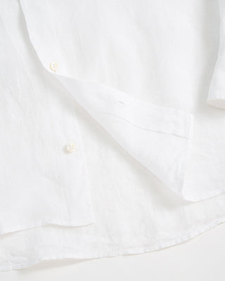 Fedeli Solid Linen Shirt White 1 2