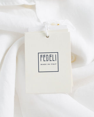 Fedeli Solid Linen Shirt White 1 4