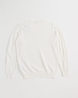 Fedeli Argentina Honeycomb Knit Crewneck Sweater White 1 5