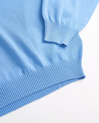 Fedeli Argentina 12 Gauge Light Frosted Crewneck Sweater Light Blue  2