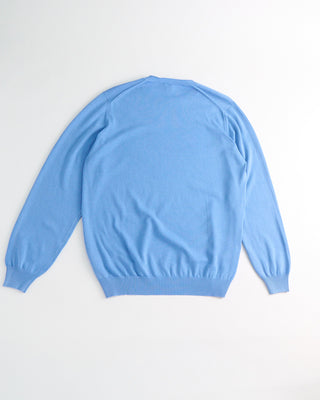 Fedeli Argentina 12 Gauge Light Frosted Crewneck Sweater Light Blue  4