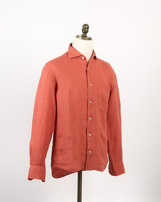 Fedeli Phil Linen Shirt Orange 274