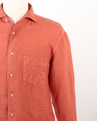 Fedeli Phil Linen Shirt Orange 276