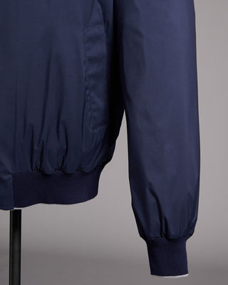 Fedeli Carmel Hooded Airstop Luxe Casual Bomber Navy 10 10042