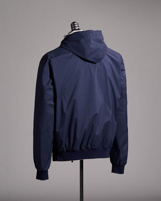 Fedeli Carmel Hooded Airstop Luxe Casual Bomber Navy 14 10043