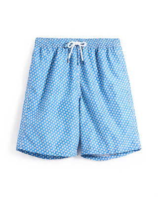 Fedeli Positano Airstop Floral Geometric Swim Trunk Blue 3 9743