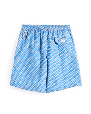 Fedeli Positano Airstop Floral Geometric Swim Trunk Blue 5 9745
