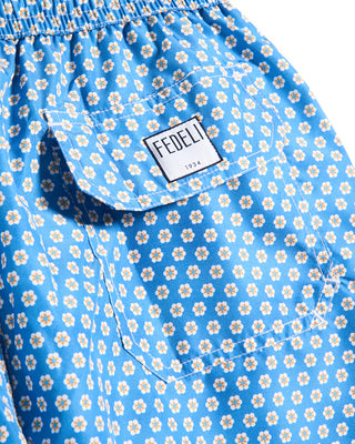 Fedeli Positano Airstop Floral Geometric Swim Trunk Blue 8 9742