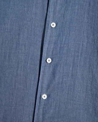Fedeli Sean Ultralight Denim Chambray Shirt Denim 5 9691