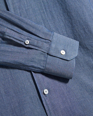 Fedeli Sean Ultralight Denim Chambray Shirt Denim 9 9693