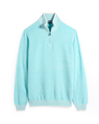Fedeli Cloudsoft Spring Cashmere Pullover Aqua 2 9716