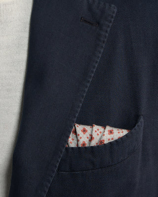 Fedeli Super Soft Washed Drill Cotton Navy Blazer Navy 6310