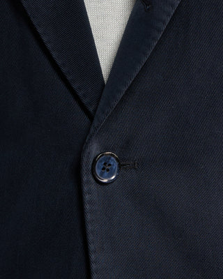 Fedeli Super Soft Washed Drill Cotton Navy Blazer Navy 6311