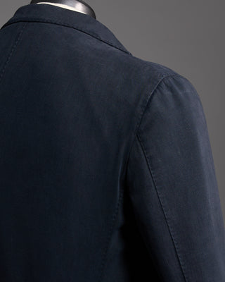 Fedeli Super Soft Washed Drill Cotton Navy Blazer Navy 6313