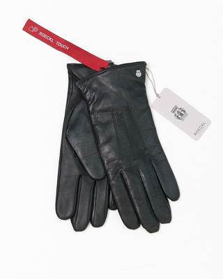 Roeckl Coburg Touchscreen Lined Black Leather Gloves Black 