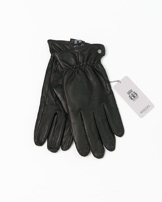 Roeckl Detroit Fleece Lined Black Leather Gloves Black 