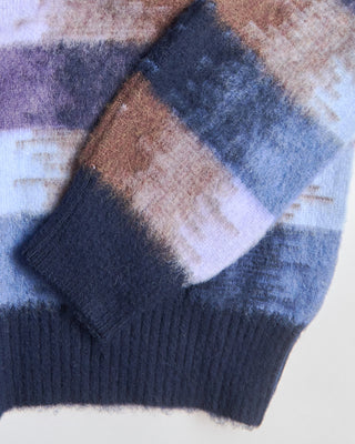 Piacenza 1733 Horizontal Stripes Crewneck Sweater Blue  2