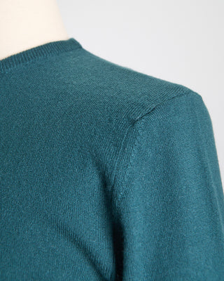Piacenza 1733 100% Cashmere Girocollo Punto Rasato Sweater Emerald  1